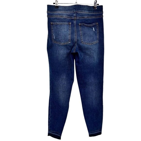 Spanx Lightly Distressed Pull-on Jeans Jeggings Blue Size Medium - Picture 5 of 7